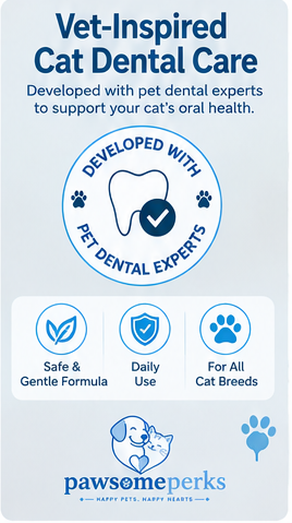 Pawsome Perks™ LickBrush – Brush-Free Cat Dental Gel